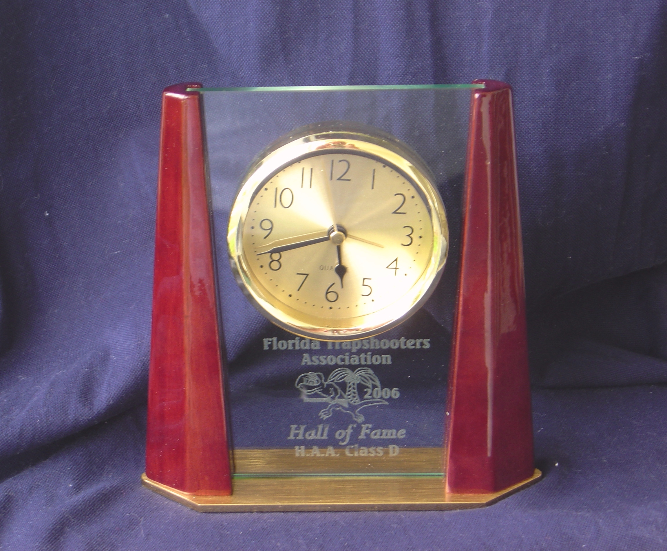 Glass Clock with Etching